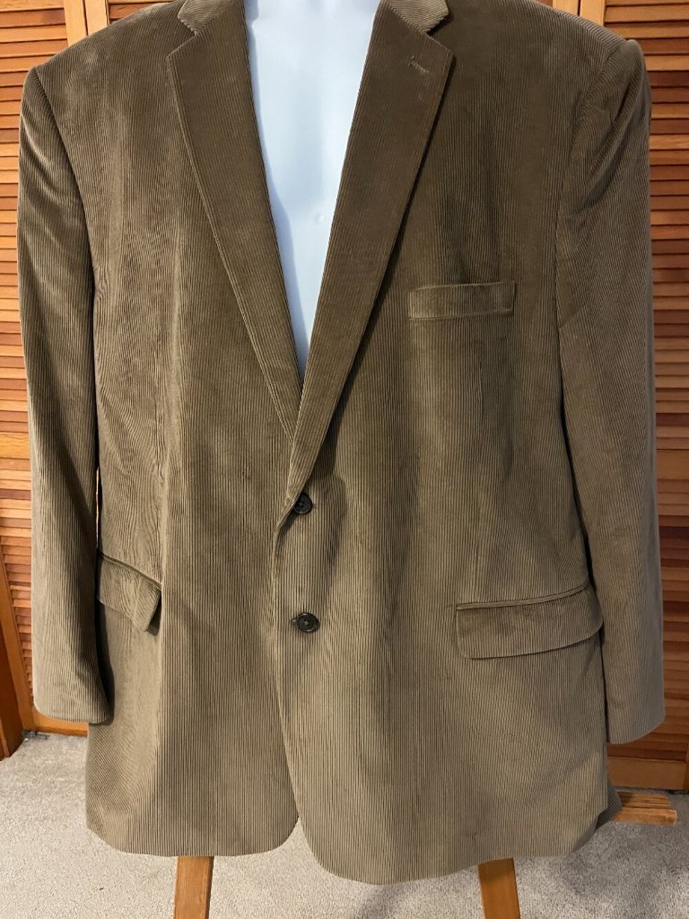 SADDLEBRED BIG & TALL SZ 56 LONG SOFT COTTON CORDUROY LINED SPORTS COAT